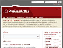 Tablet Screenshot of digizeitschriften.de